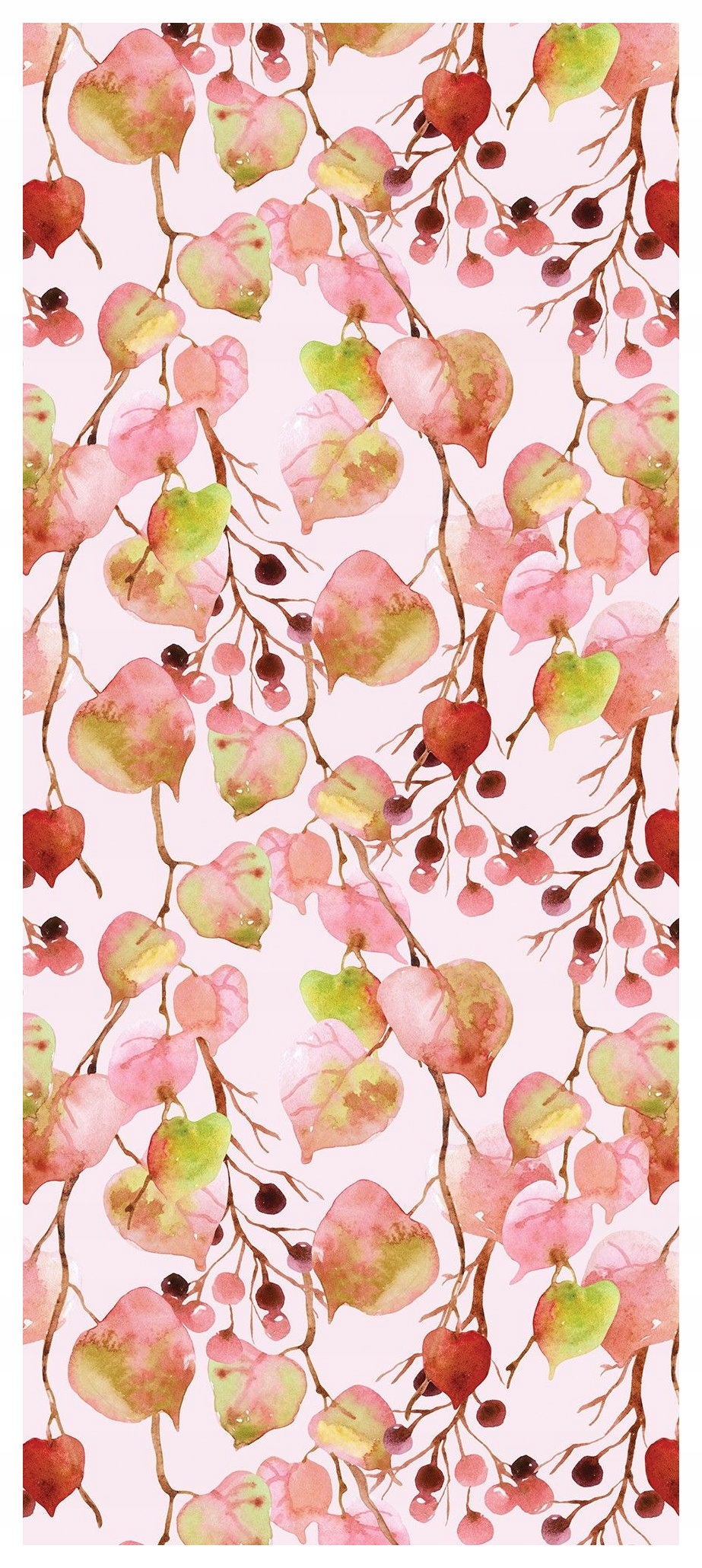 Fototapeta Listy a bobule Listnatý ornament Eko-Design 91x211 lepidlo