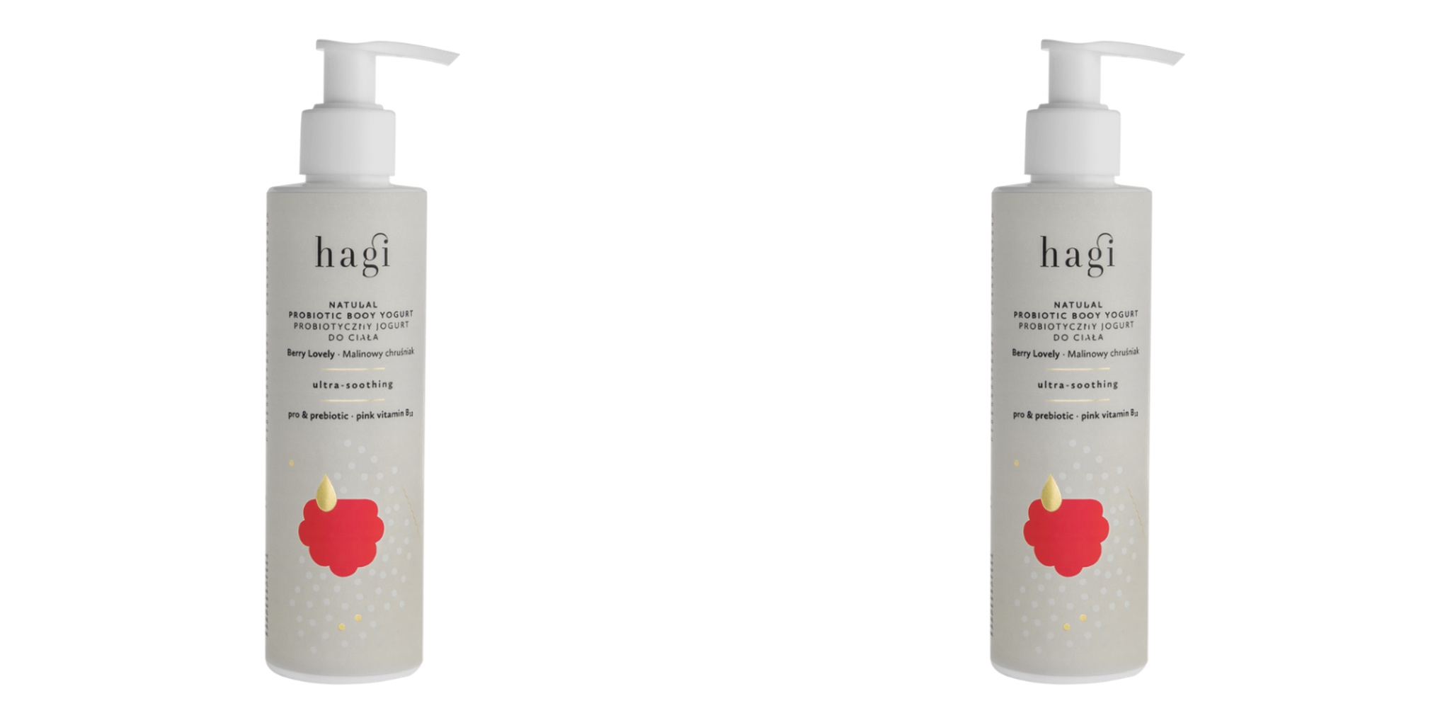 2x Hagi Probiotyczny jogurt do ciała Malinowy Chruśniak 200 ml