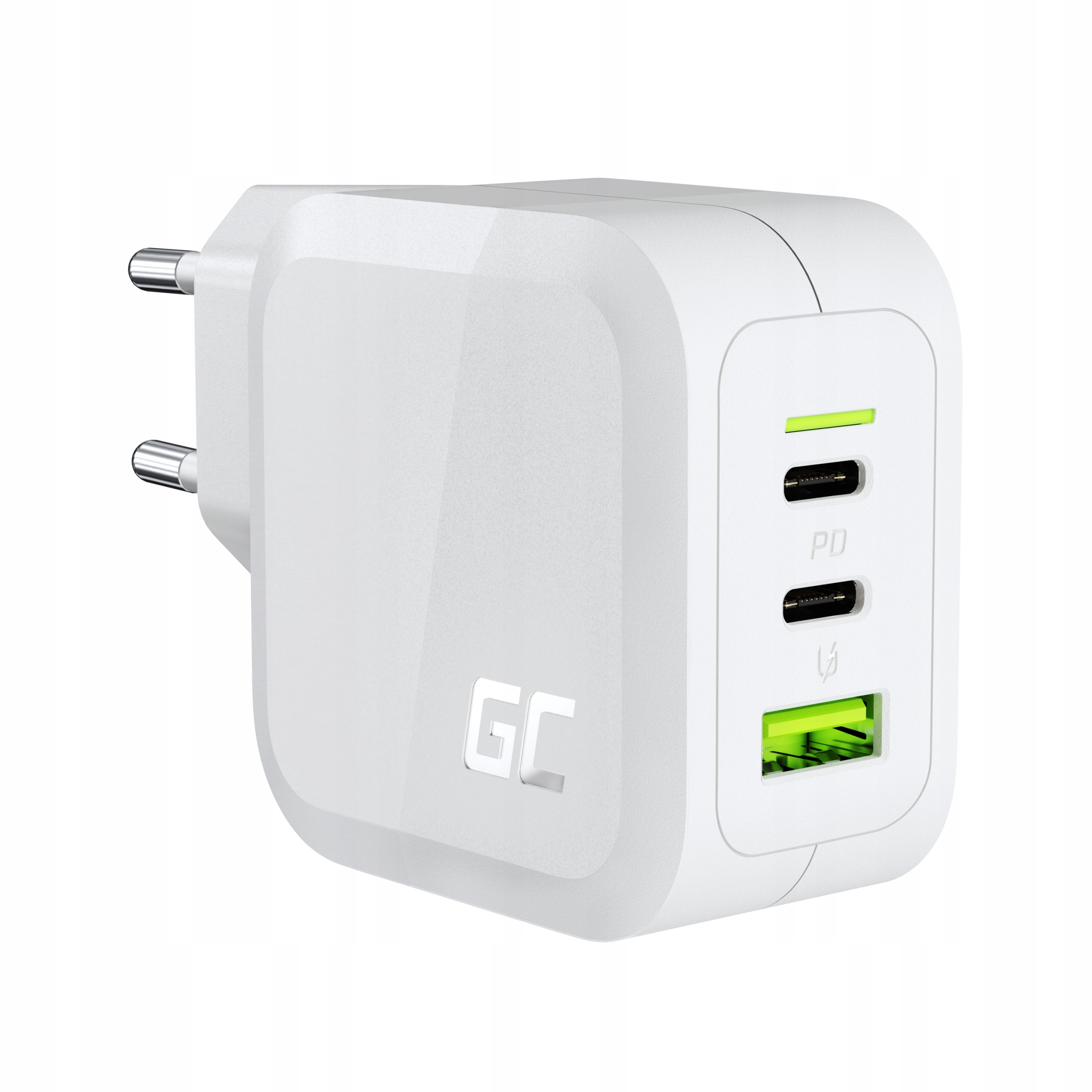 

Biała Ładowarka PowerGaN 65W – 2x Usb-c 1x Usb-a