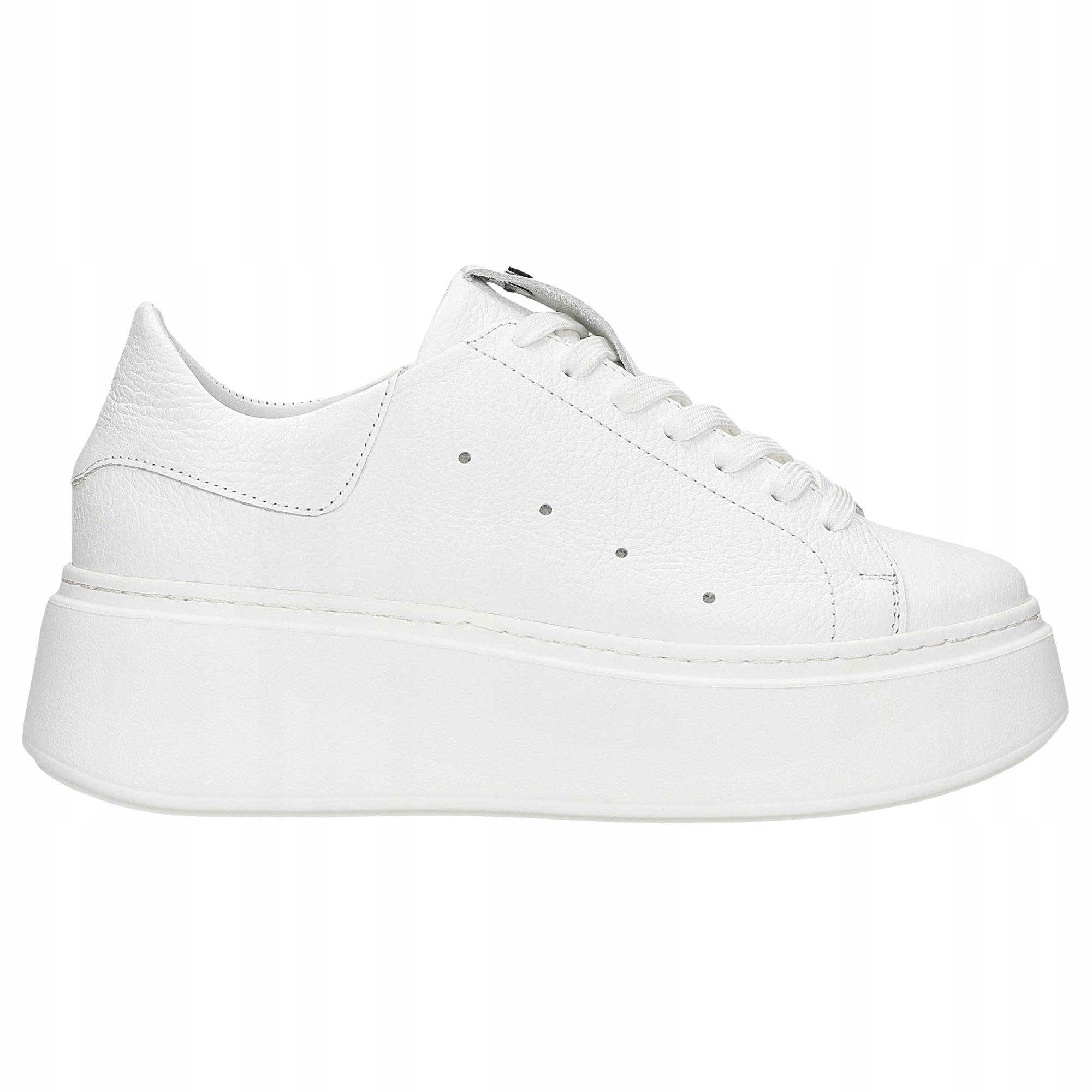 Dámské polobotky, lehké bílé tenisky na platformě Wojas vel. 40