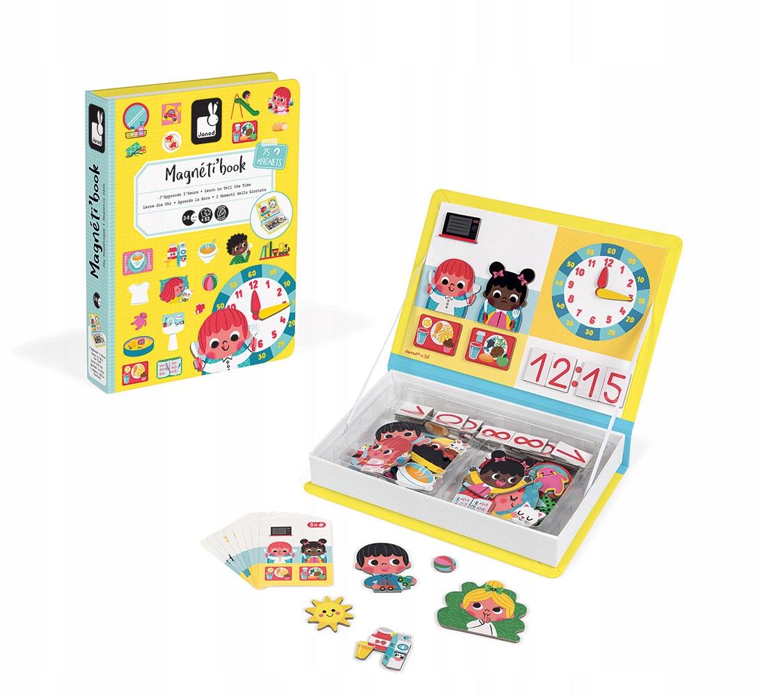 JANOD MAGNETIBOOK Uczę się zegarka układanka Zegar Kod producenta J02724