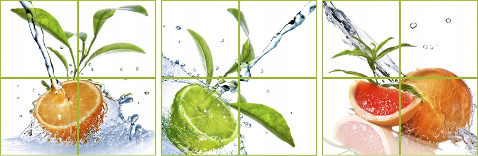 

Komplet 3 Naklejki Na Płytki Ścianę Szybę Szkło