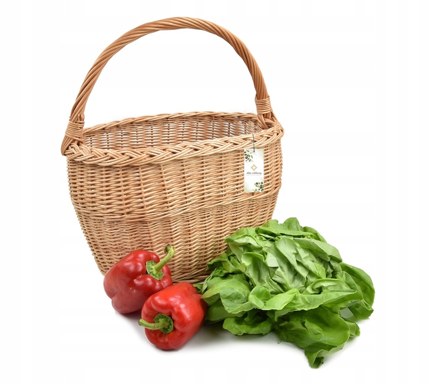 Polský nákupní košík Košík na houby Koš Polský proutěný Sklep Wiklinowy