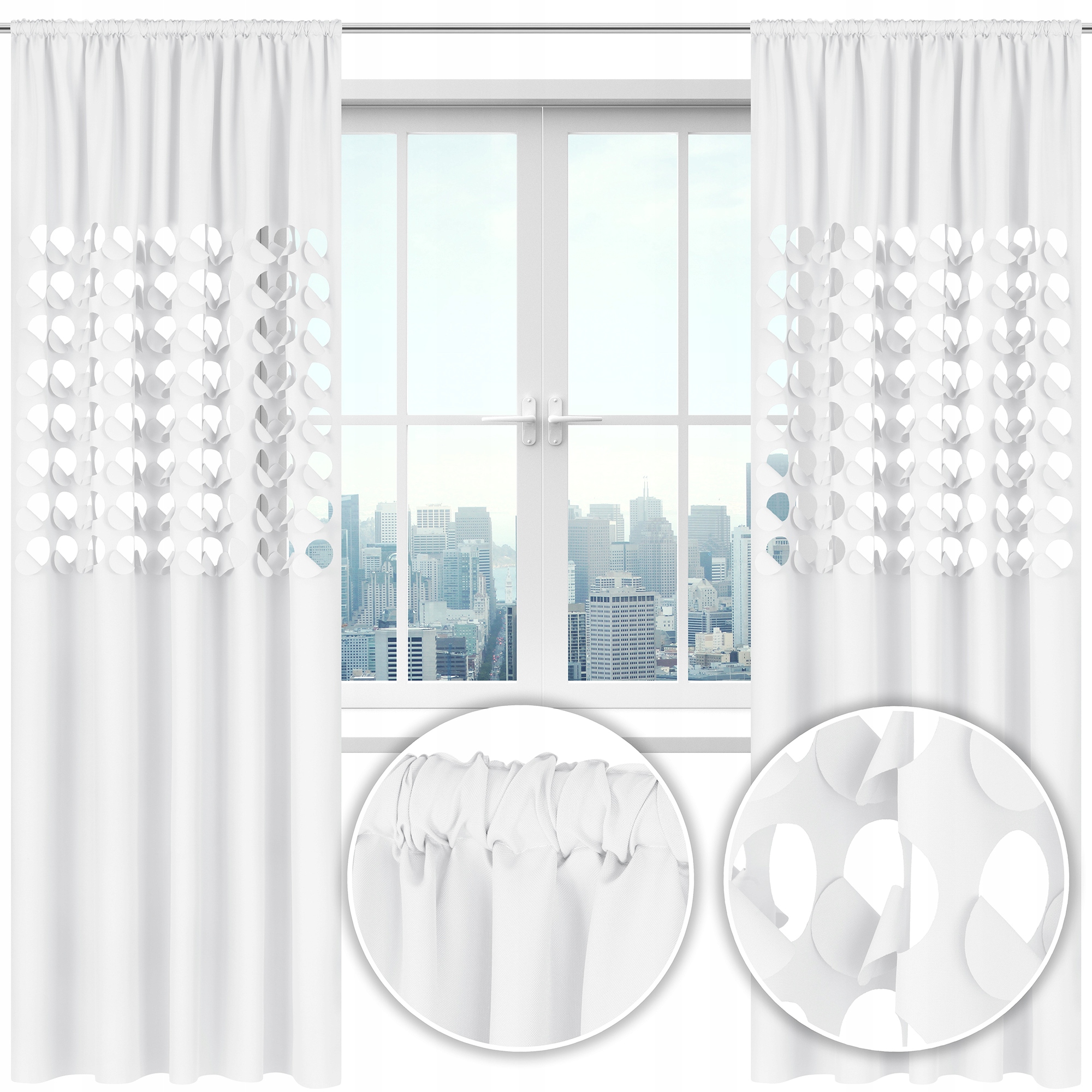 

Zasłona nowoczesna Glamur dziury 145x250 bi
