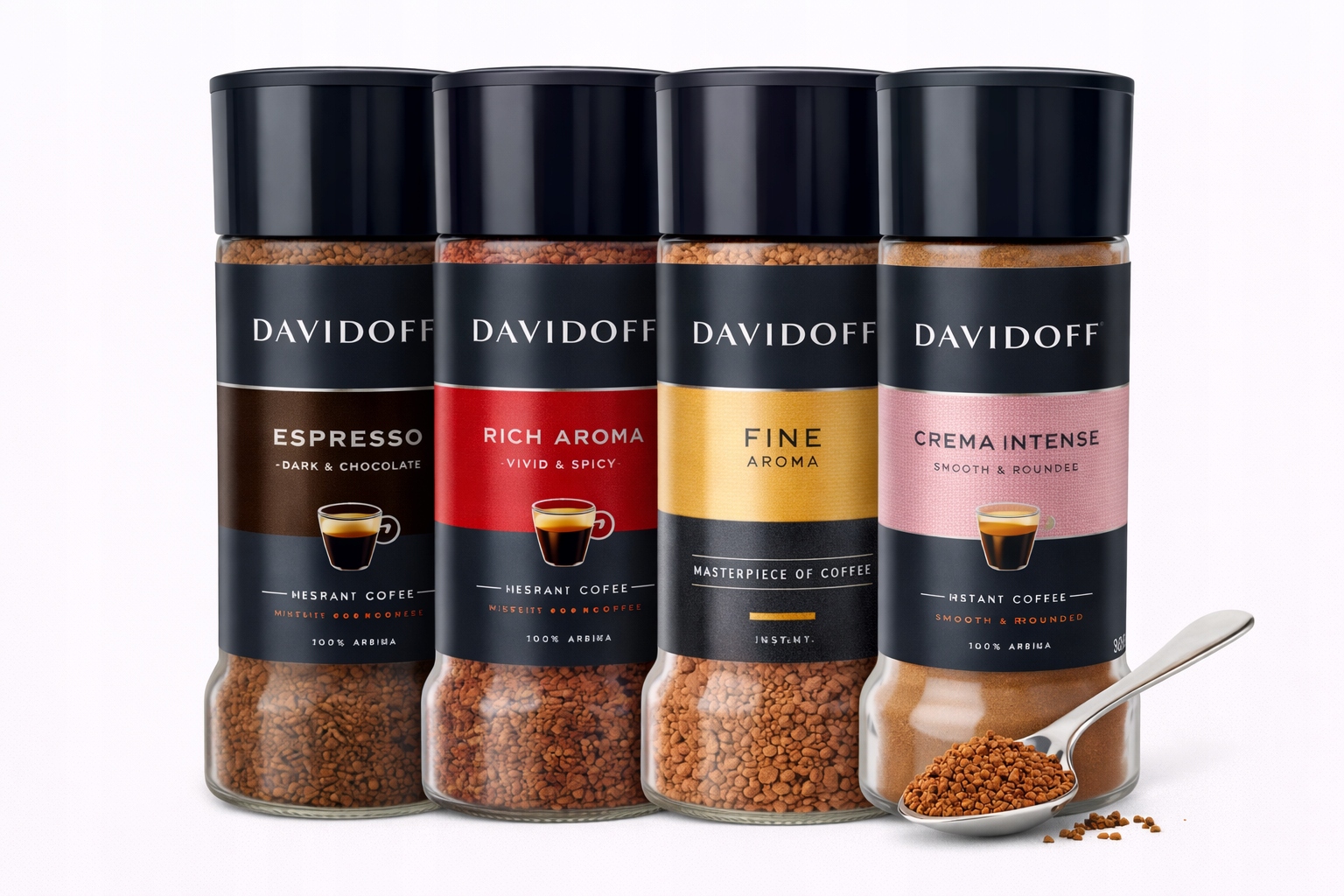 Zestaw kaw Davidoff 4 szt. Crema Intense Fine Aroma Espresso 57 Rich Aroma