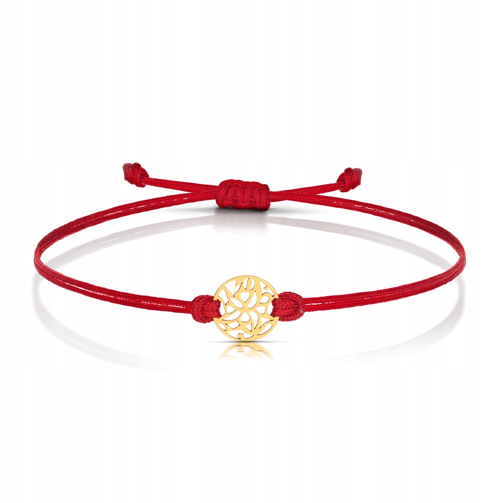 Zlatý Náramek Šňůrkový Ažurový Kruhový 585