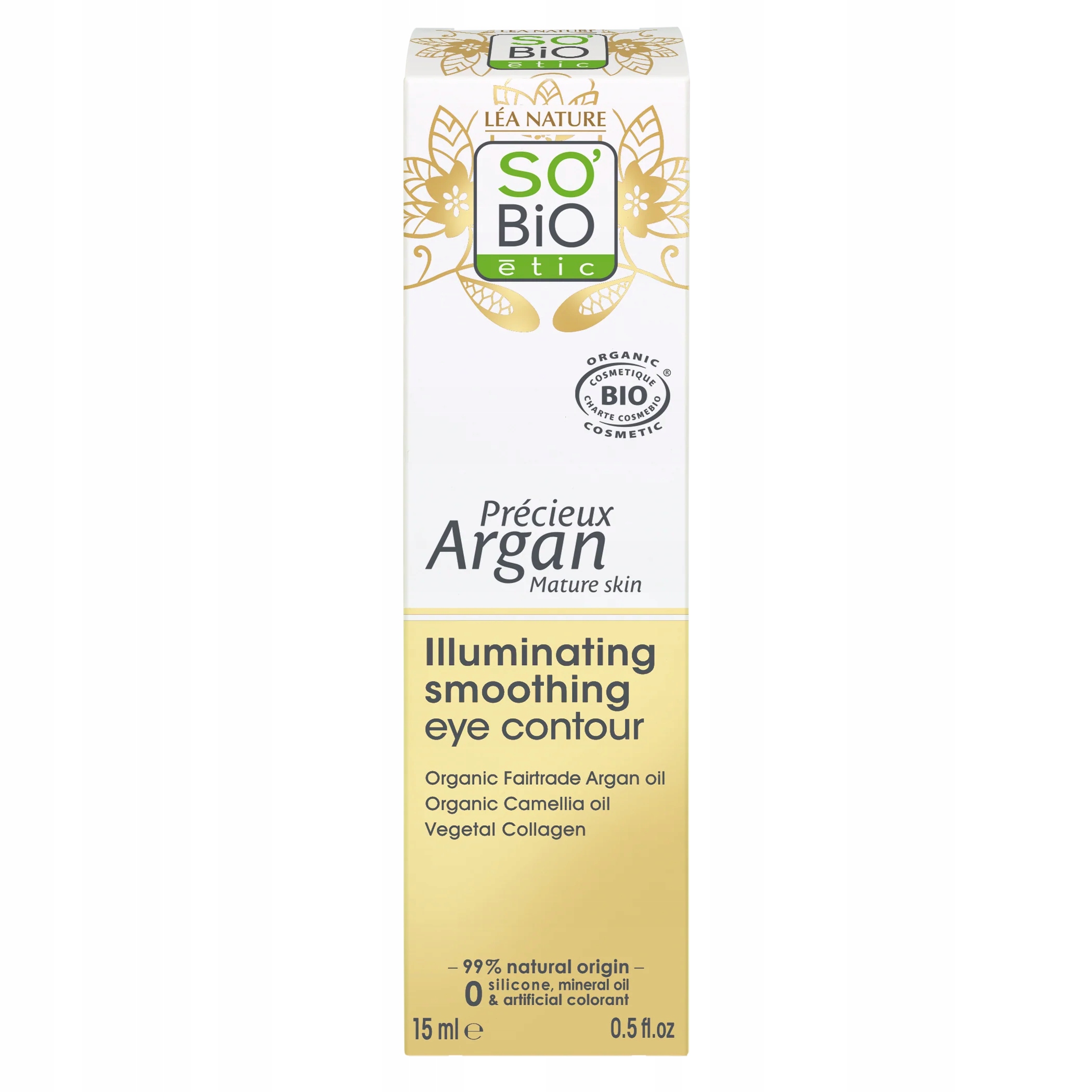 SO'BiO étic Anti-Age Precieux Argan Péče o oční okolí vyhlazující Gold Bio