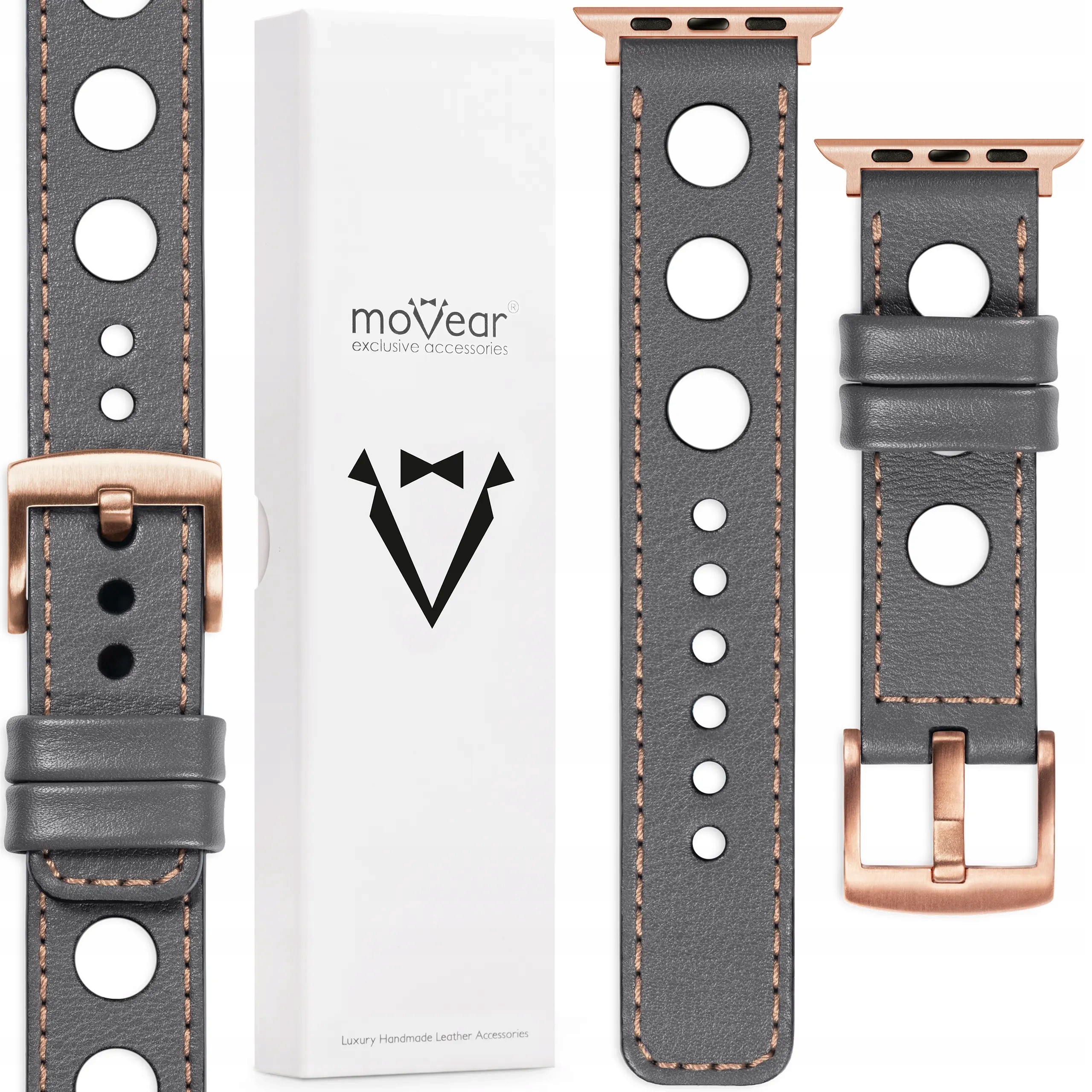 Pásek pro Apple Watch 10 9 8 7-1 Se Ultra 49/46/45 Kožený Premium Movear