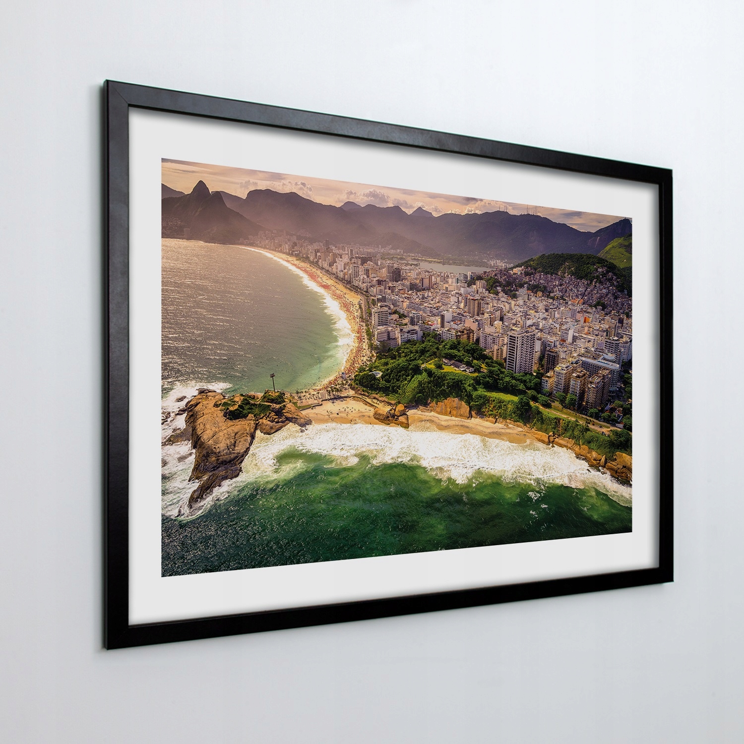 Obraz na stenu v ráme Pláž mesto panoráma 100x70