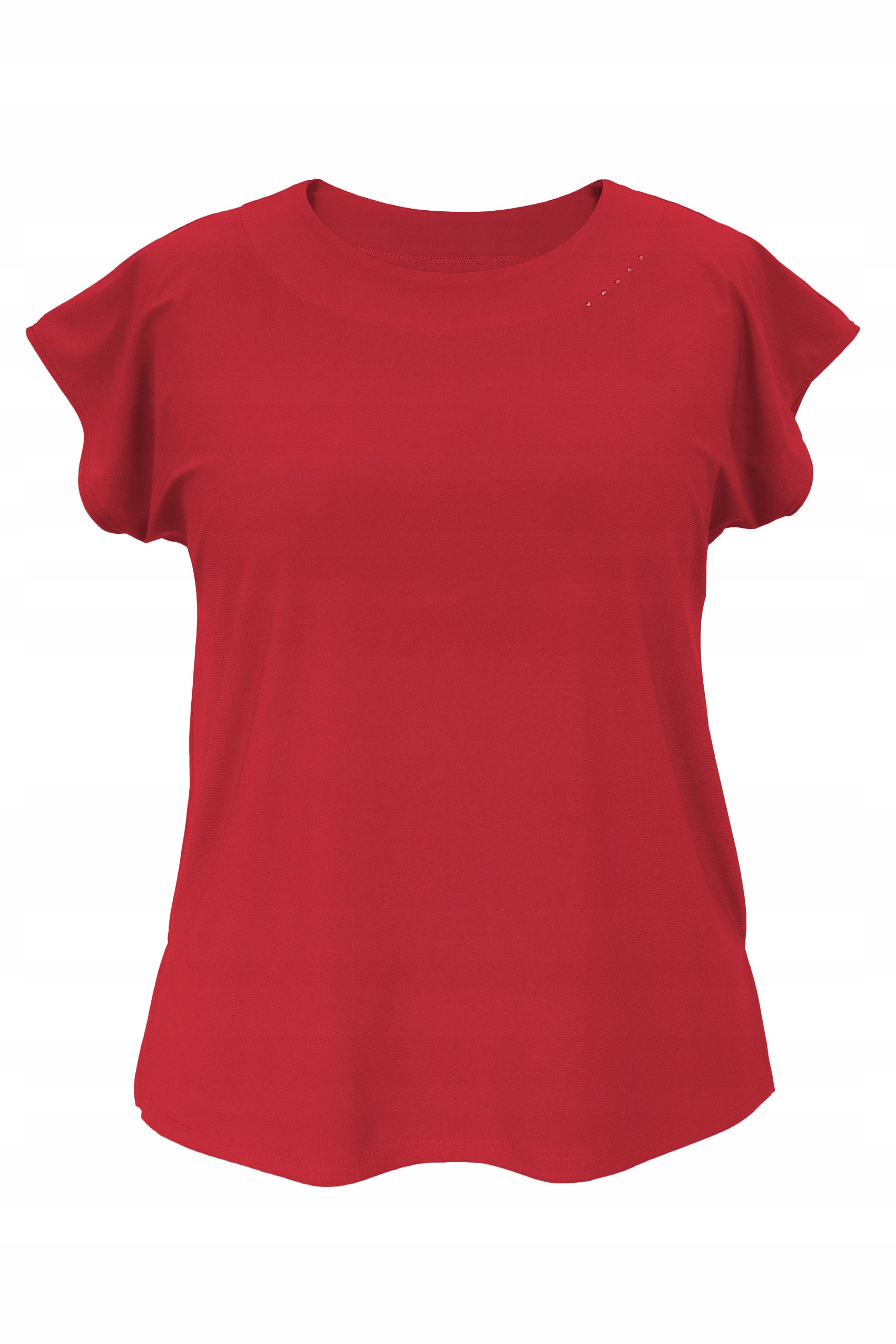 

Bluzka Top klasyczna z cyrkoniami malina 56 58 4XL