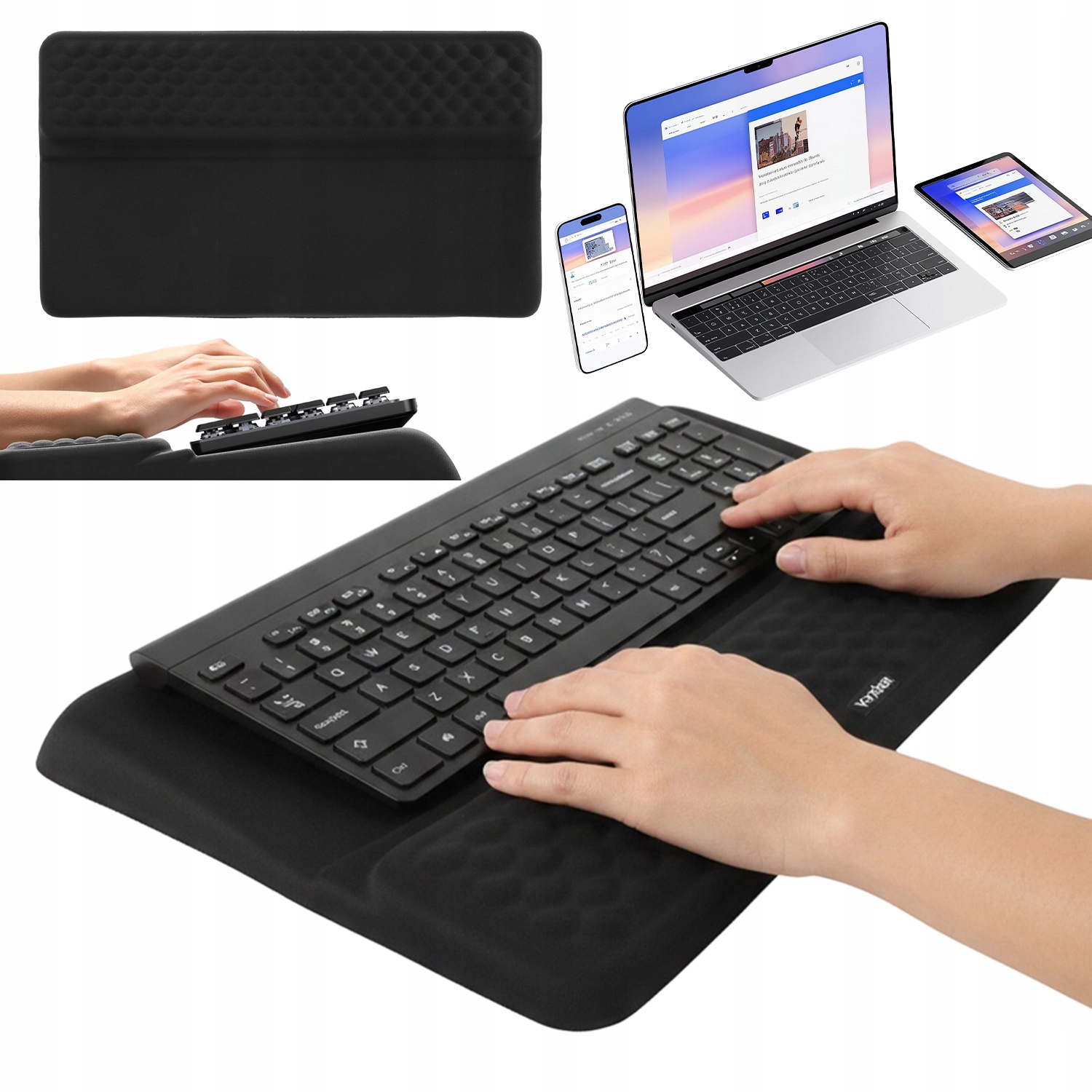 Ergonomická Podložka Pod Klávesnici S Opěrkou Zápěstí, Černá