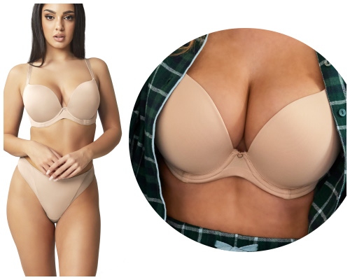 30FF 65H Cleo by Panache Faith latte plunge biustonosz usztywniany
