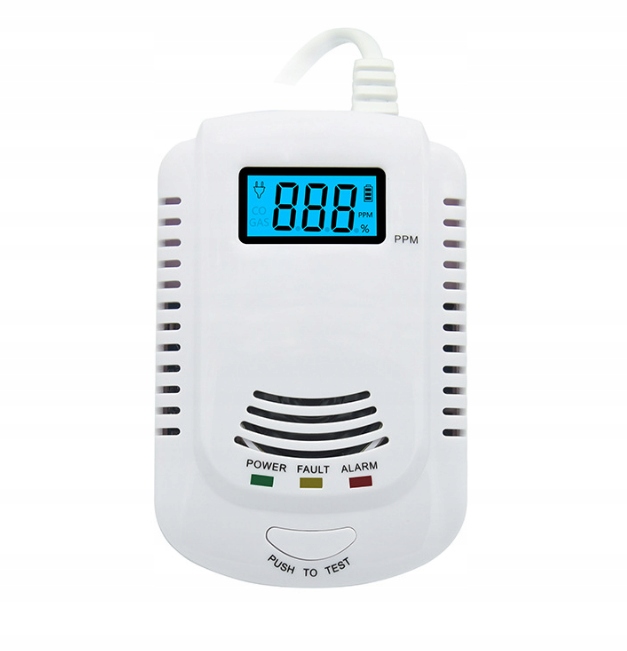 

Czujnik czadu i gazu detektor tlenku węgla Co LCD