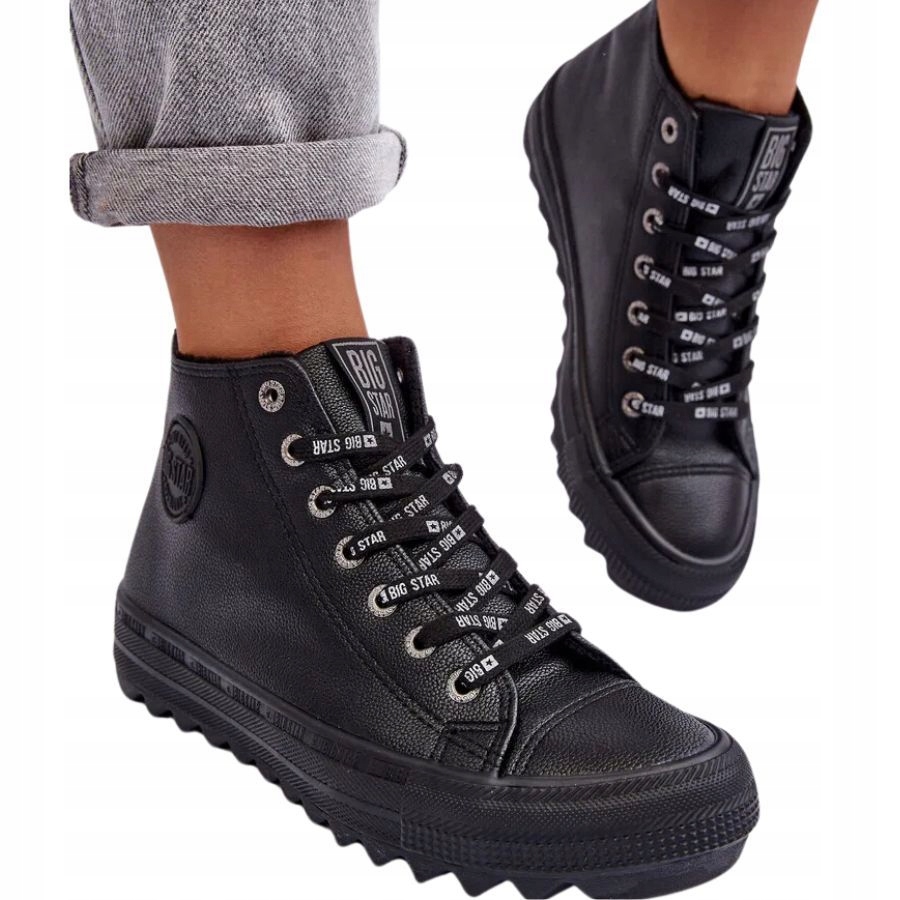 Buty Ocieplane Wysokie Trampki Damskie Big Star Z Futerkiem