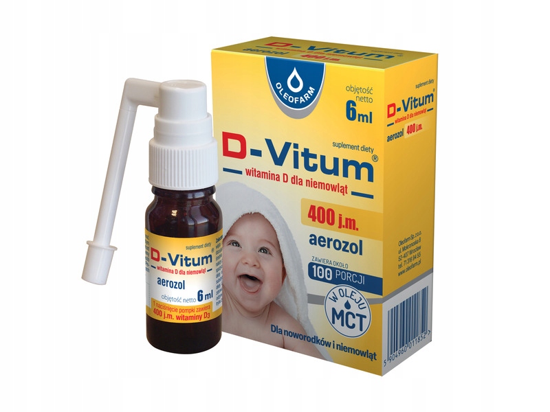 Witamina D OLEOFARM D-Vitum 400 j.m. Aerozol (6 ml)