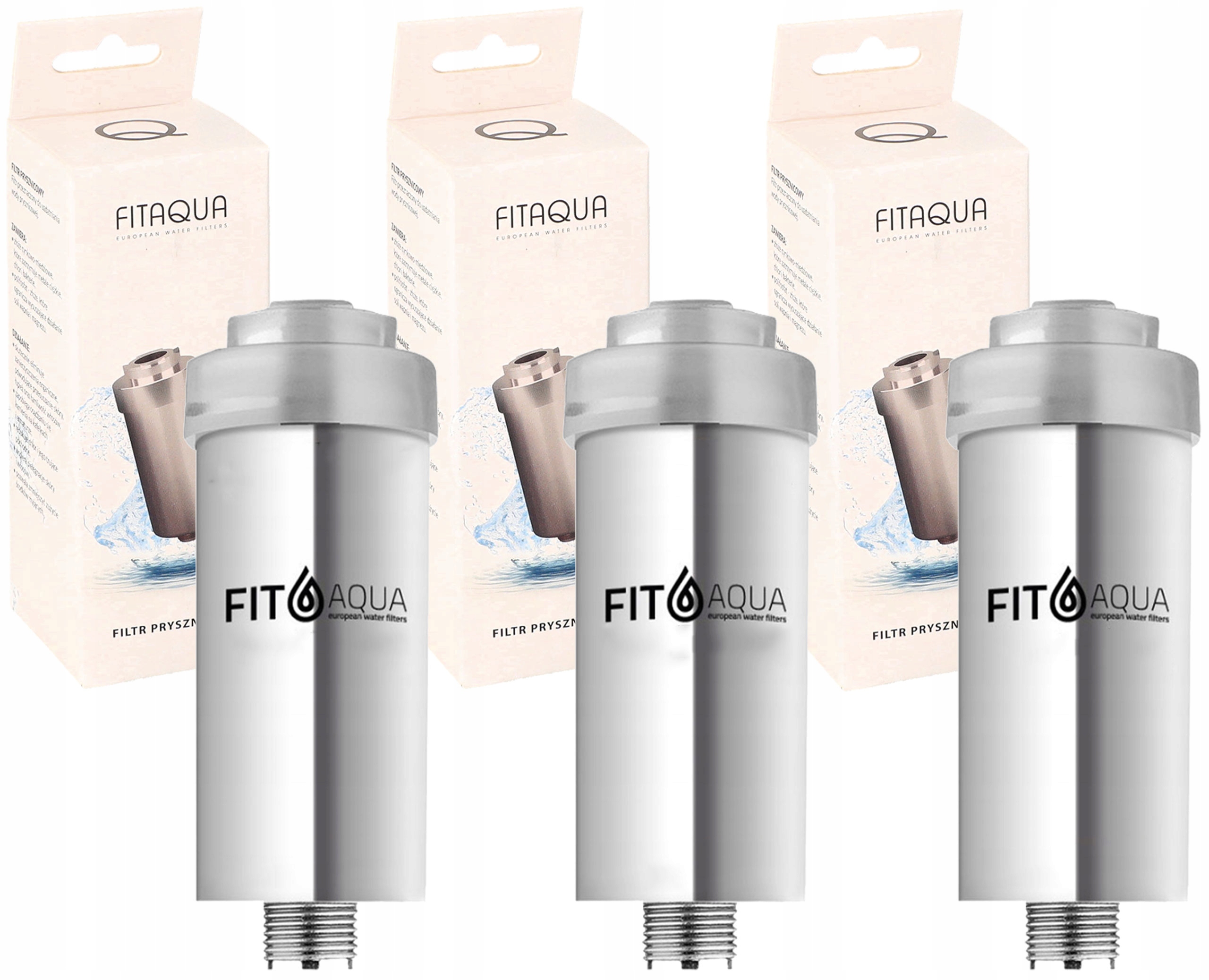 Filtr do wody prysznicowy FitAqua Awf-swr-p-w do słuchawki zmiękczający x3