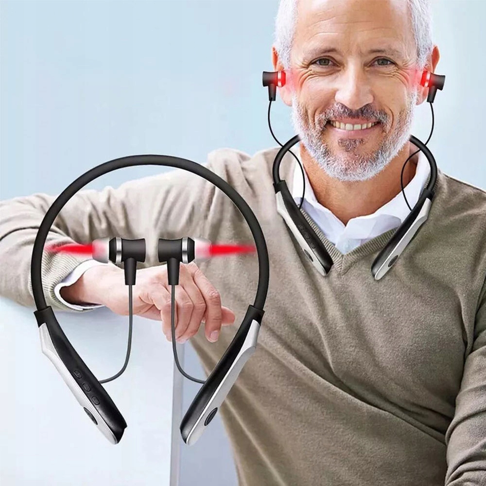 Špunty do uší zmírňující tinnitus, rýmu, červené světlo 650 nm