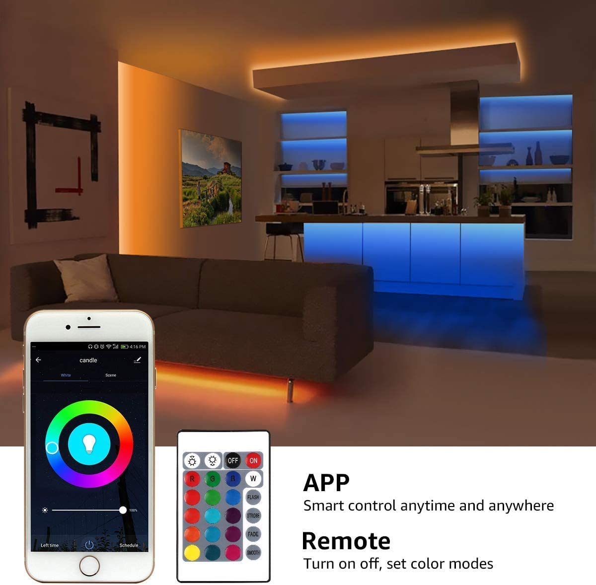 PHILIPS LED Taśmy 5m RGB, Sterowanie Aplikacją i Głosem — miniatura 4