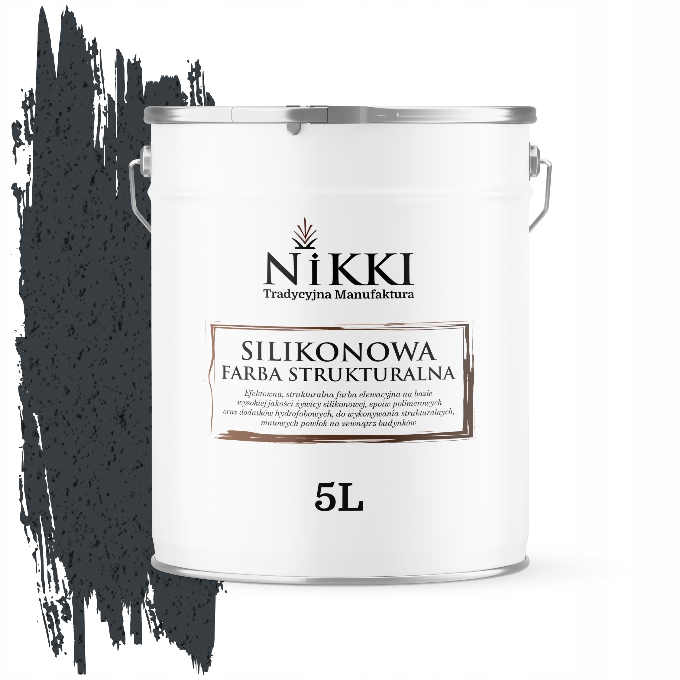 Barva Strukturální Fasádní silikonová 5L Antracit RAL7016 Uv