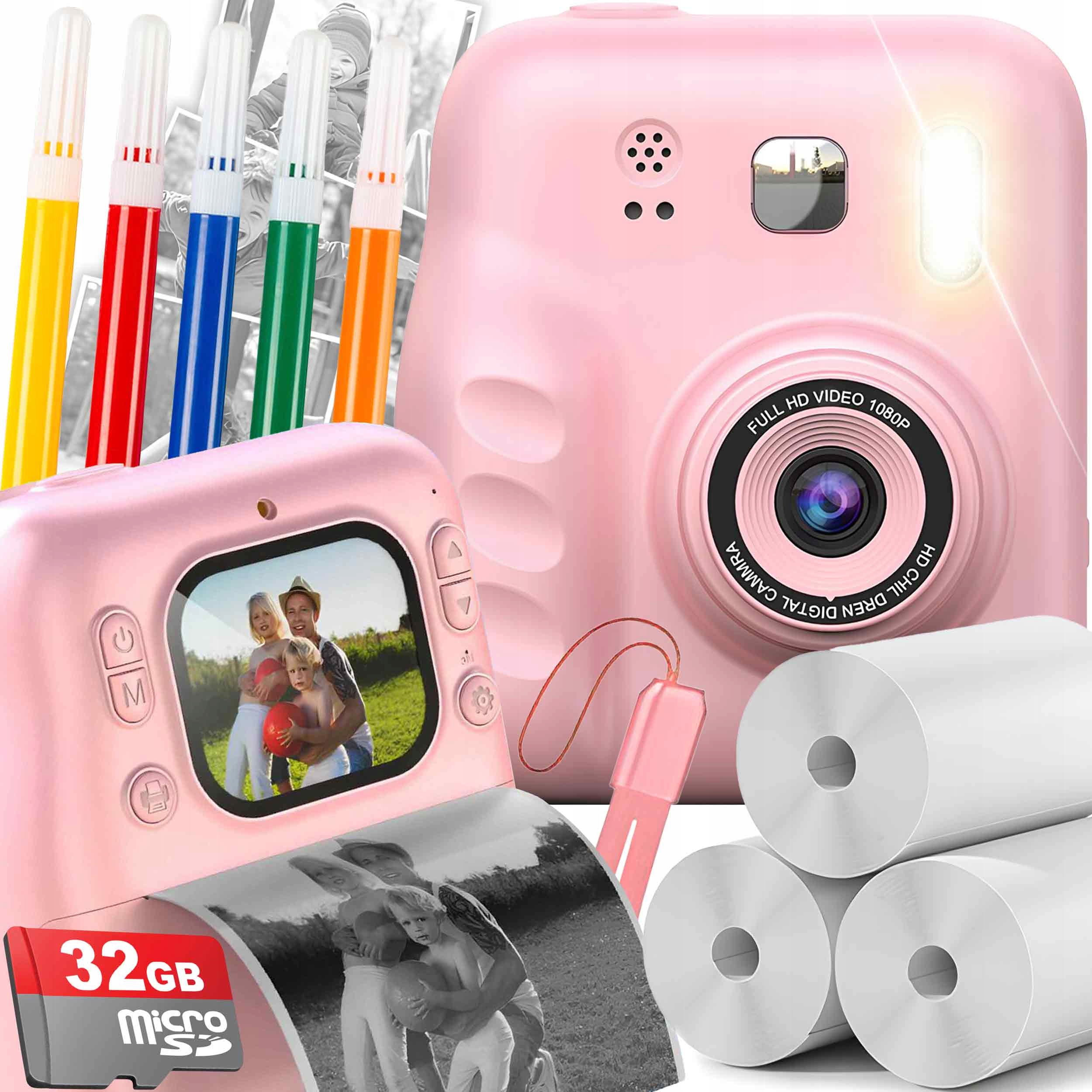 Fotoaparát pro děti digitální Okamžitý s tiskárnou Náplně