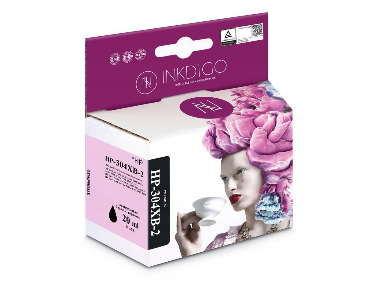 

Tusz Inkdigo Do Hp 304XL DeskJet 2620 2630 3720 Bk