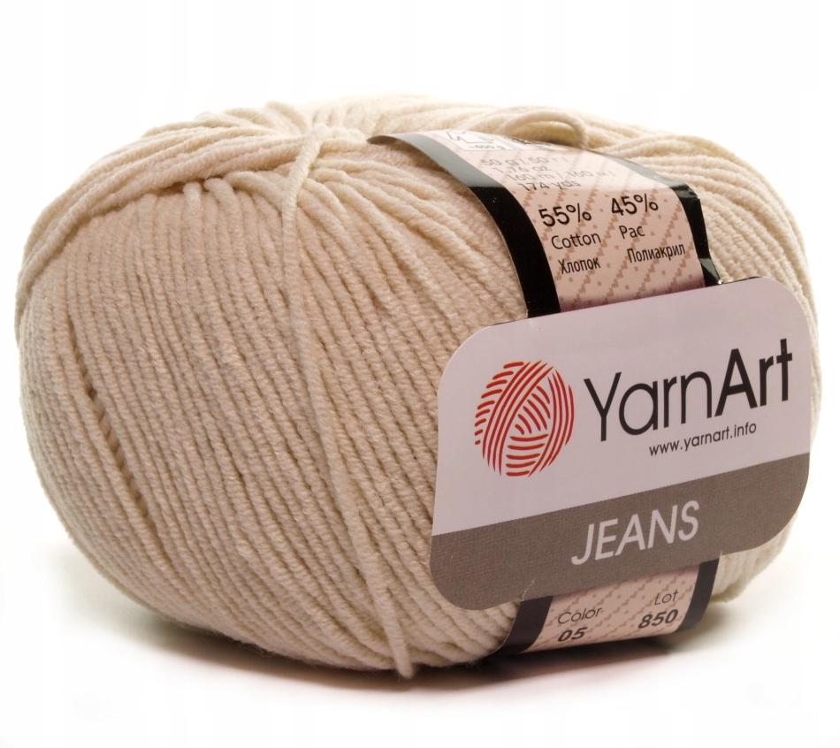 WŁÓCZKA YARN ART JEANS NR 05 BEŻ 10791089741 Allegro.pl