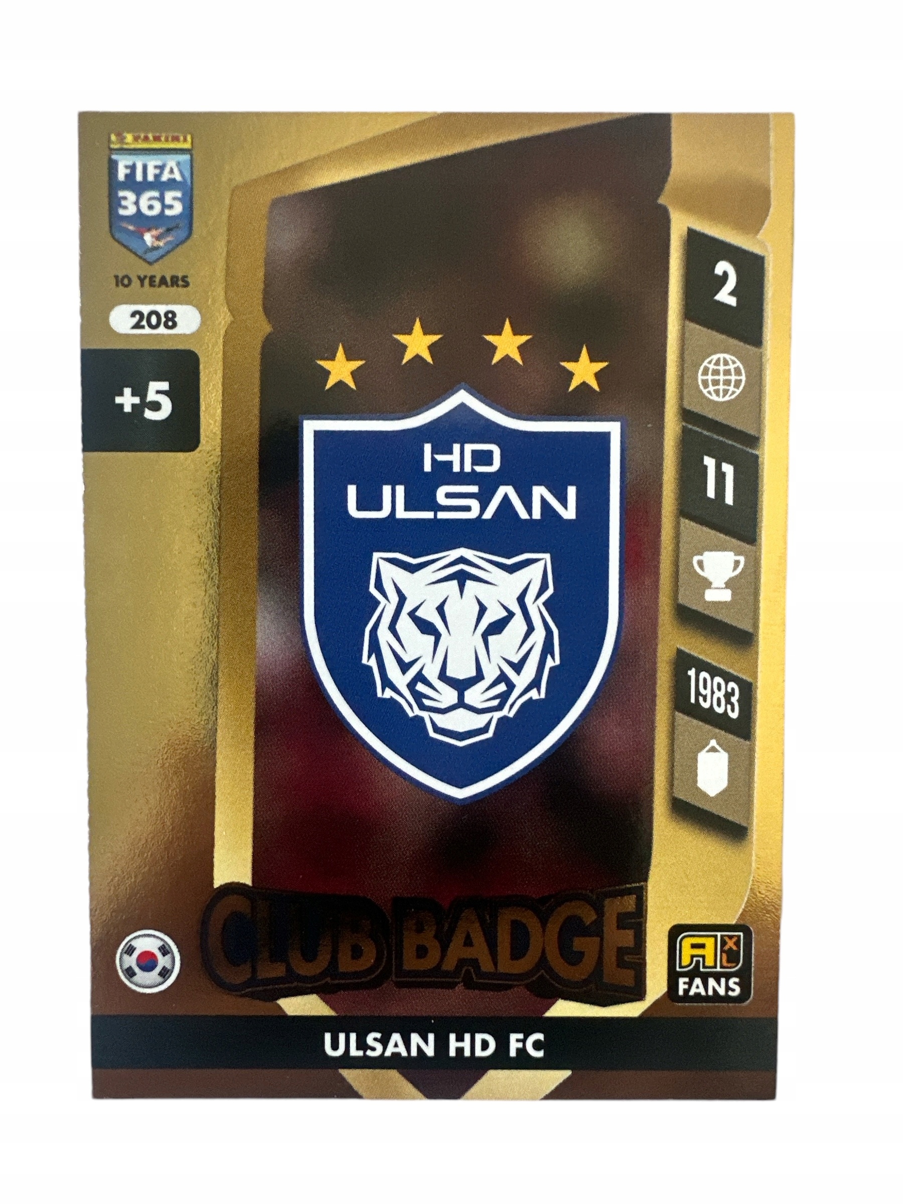 Fifa 365 2025 Adrenalyn XL Panini Fans Ulsan Hd Fc Nr 208 Logo Club Badge