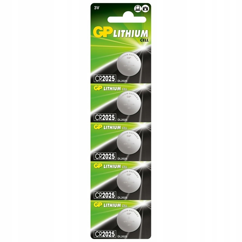 

Bateria litowa Gp Cr 2025 3V 5 sztuk