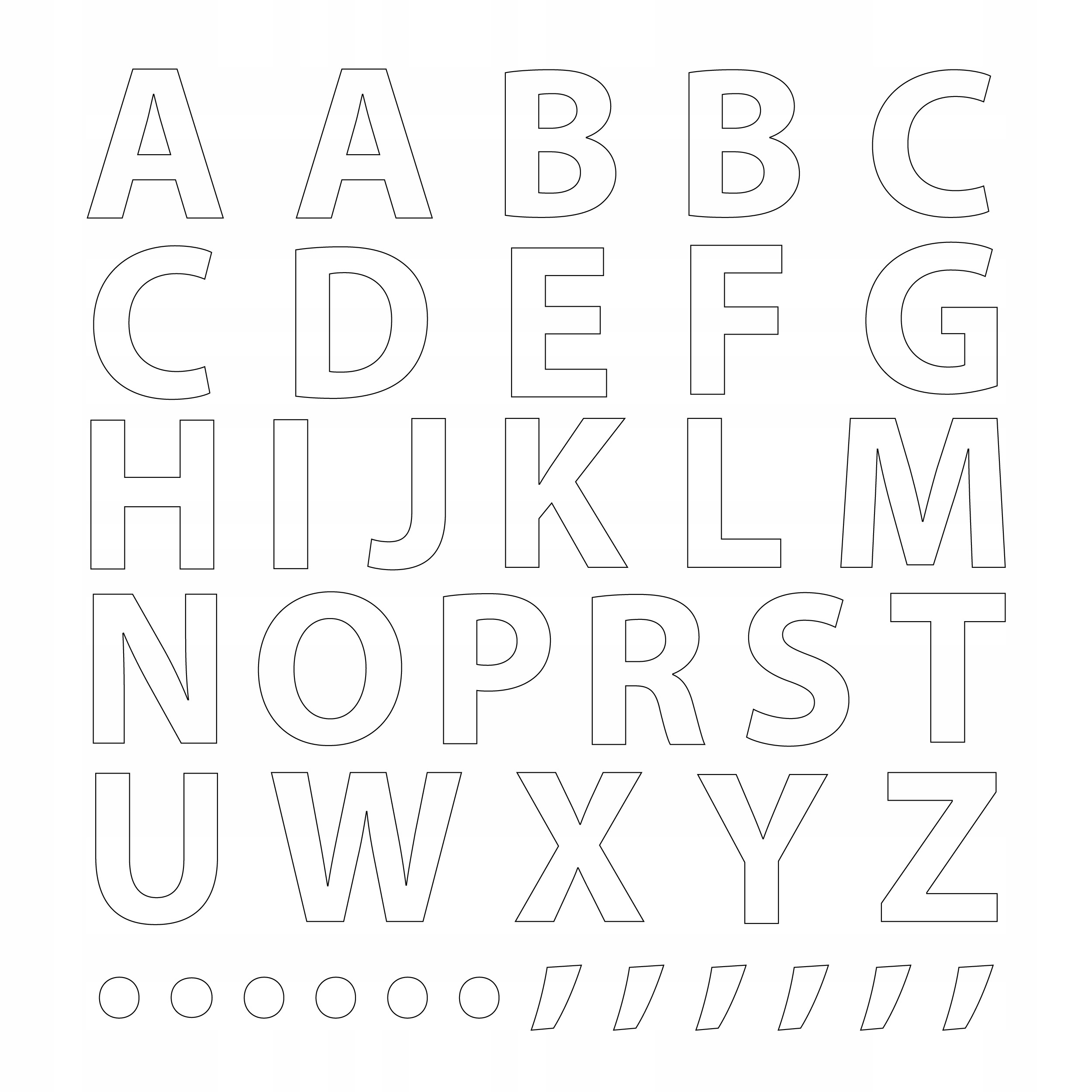 Litery Samoprzylepne zestaw naklejek 10cm białe