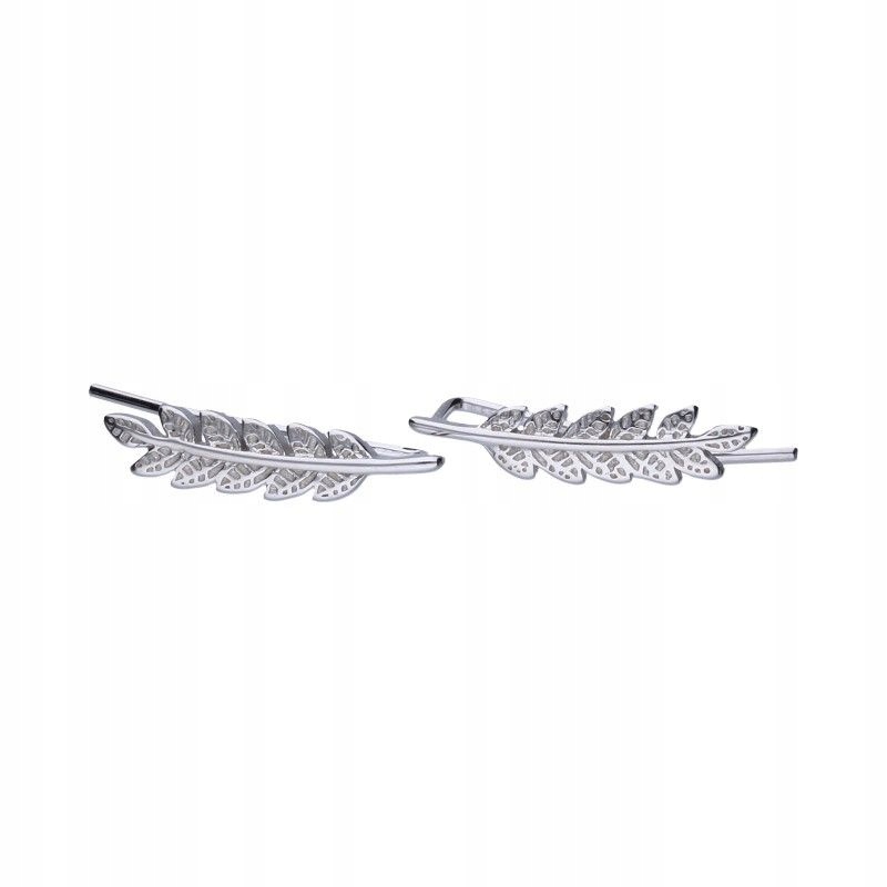 ženské stříbrné náušnice 925, hladké listy, listy jako dárek