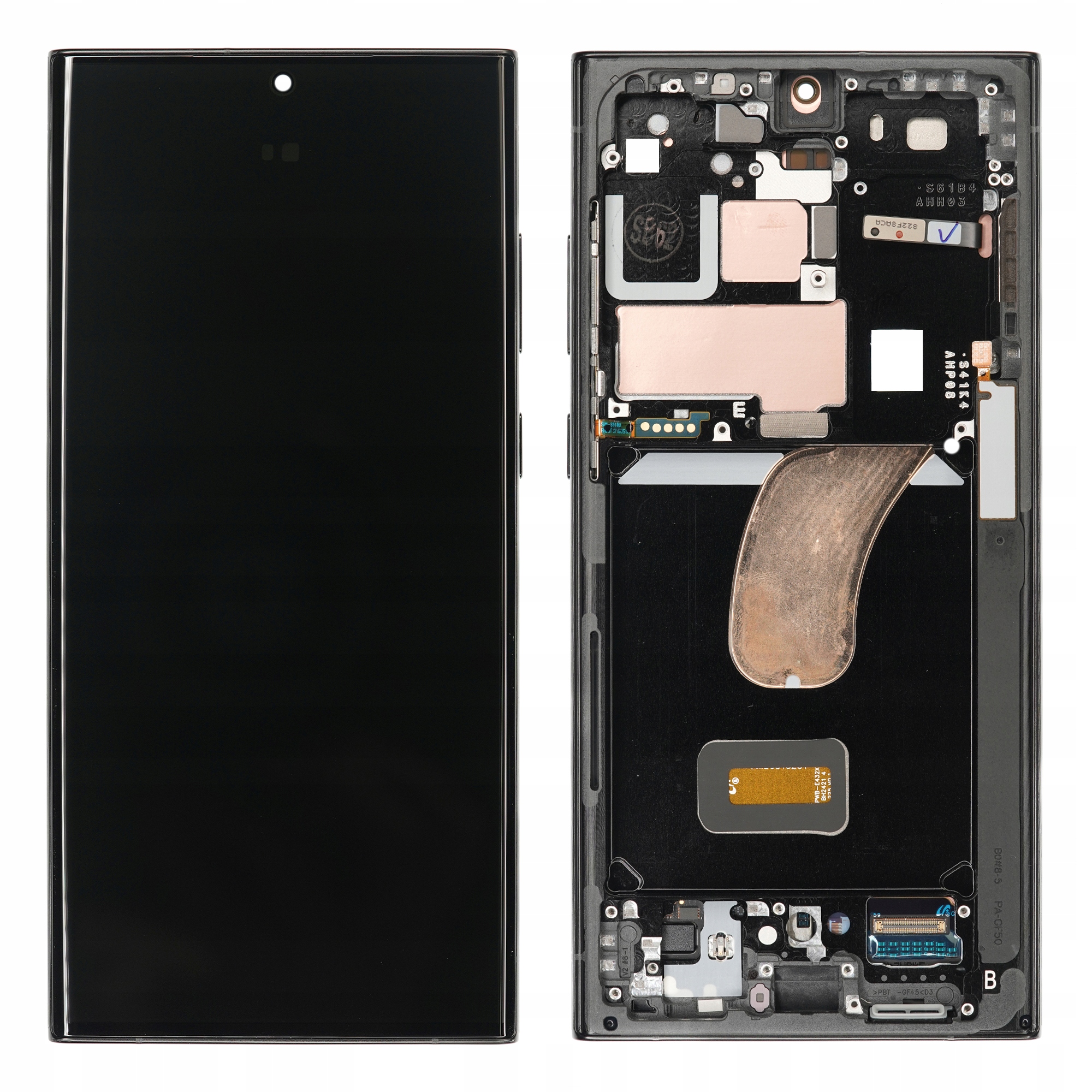 Nowy Ekran LCD Samsung S23 Ultra SM-S918B Z Ramką Grafitowy