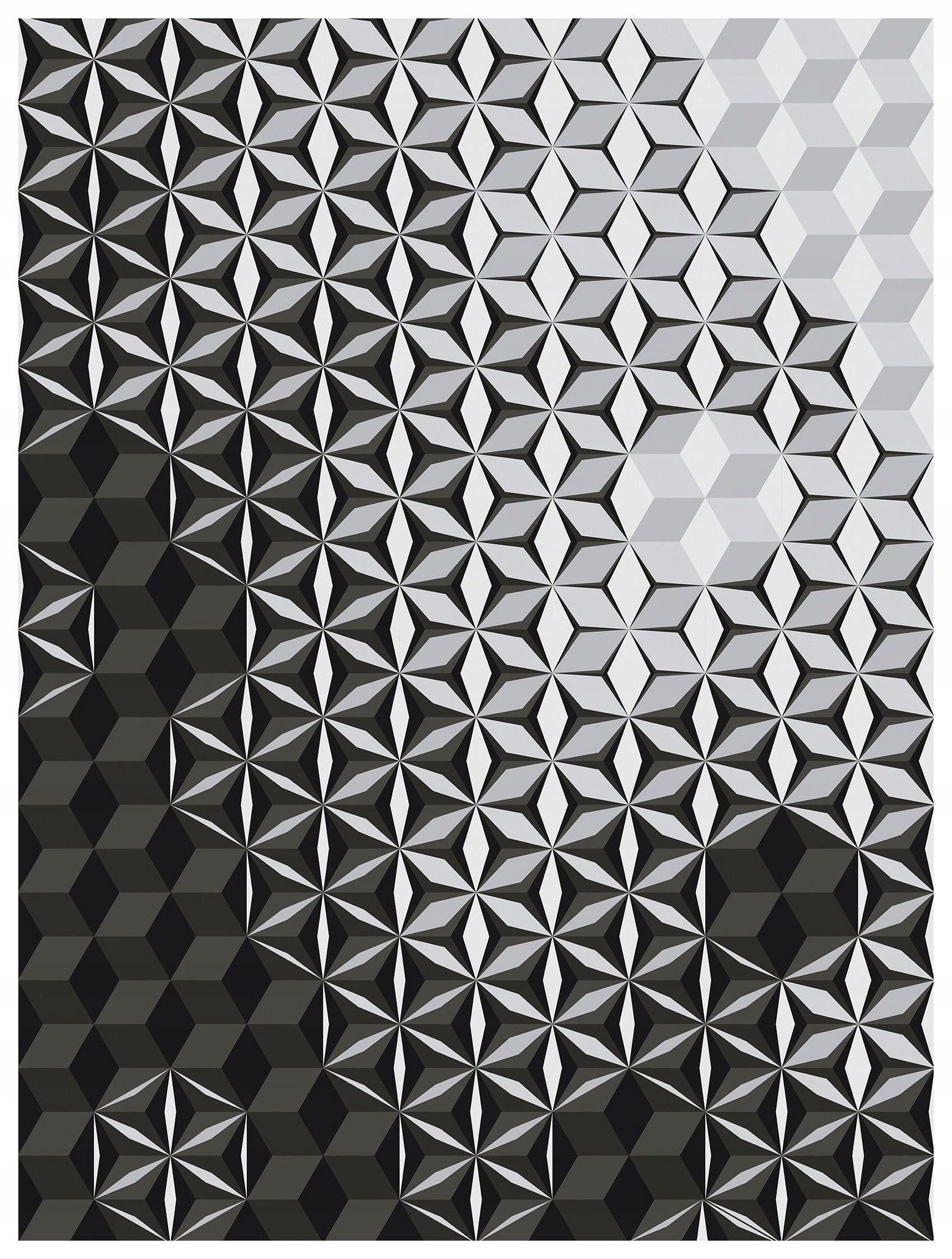 Fototapeta Geometrie stínů Gradient Pyramida šedé barvy 184x254 lepidlo