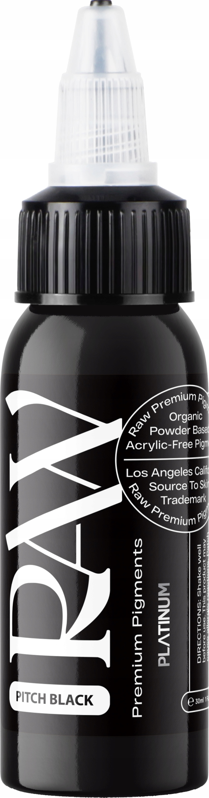 Barva Reach na tetování černá Raw Pigments Platinum Pitch Black 30 ml