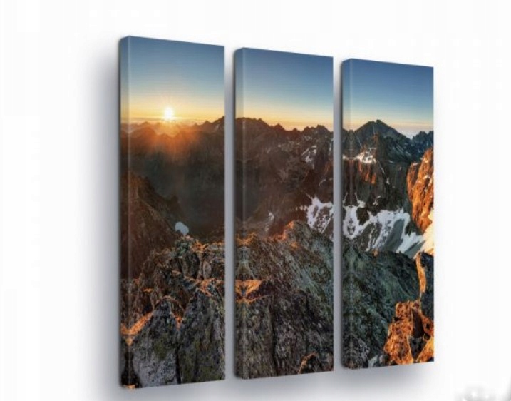 Obraz 90x100 horská krajina hory vrcholy příroda panorama dekor triptych