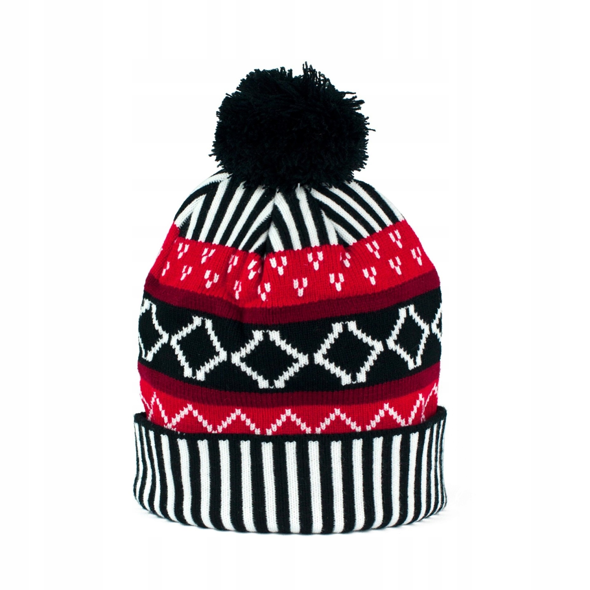 

Młodzieżowa Czapka Zimowa Z Pomponem Męska Damska