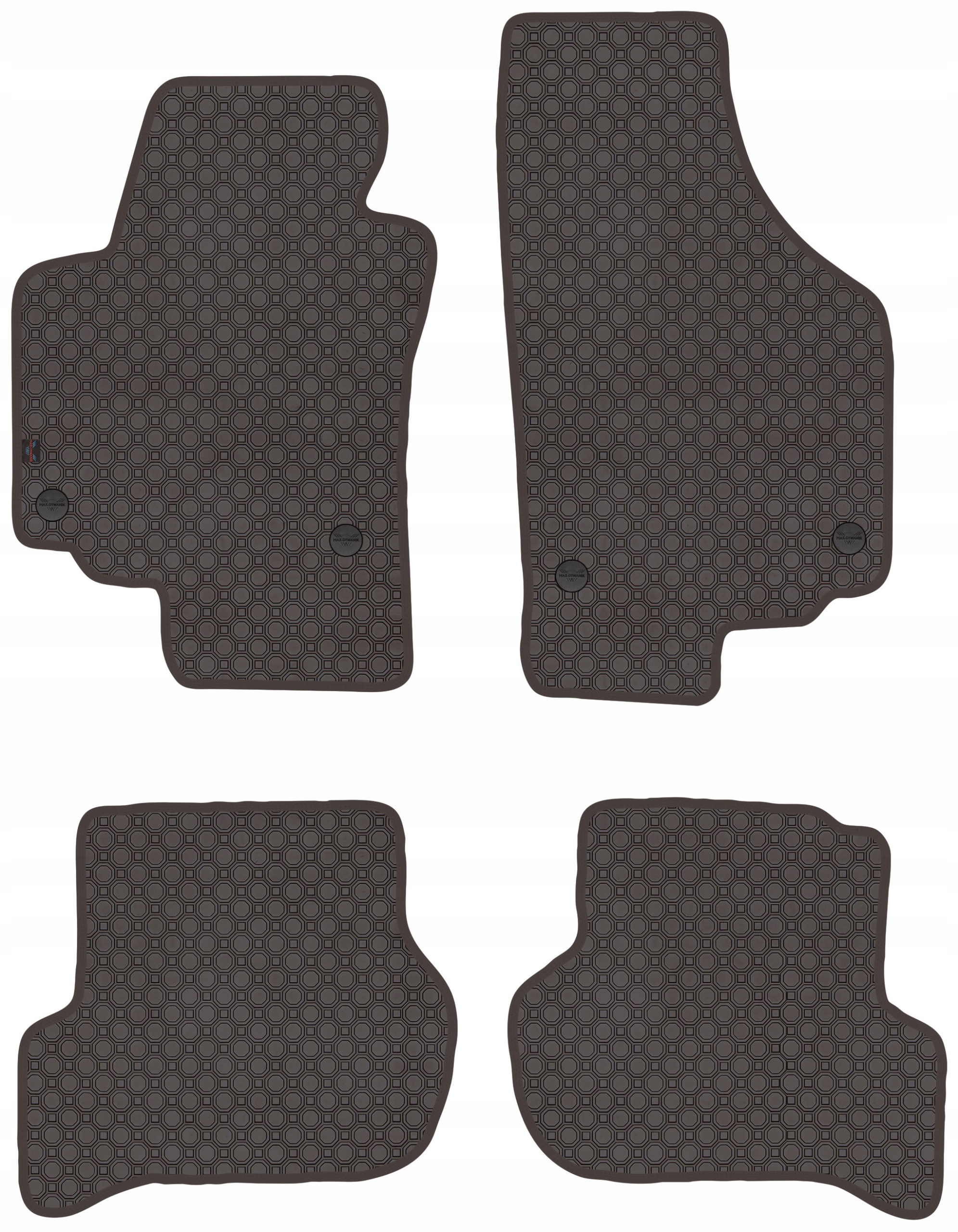 Seat Altea XL 2006-2015 Koberečky guma Hnědá
