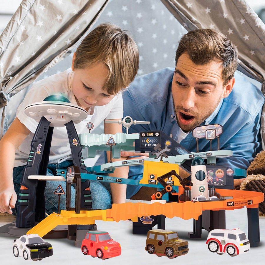 TOR SAMOCHODOWY ZJEŻDŻALNIA parking WINDA BAZA KOSMICZNA SPODEK UFO 4 AUTKA Kod producenta U963