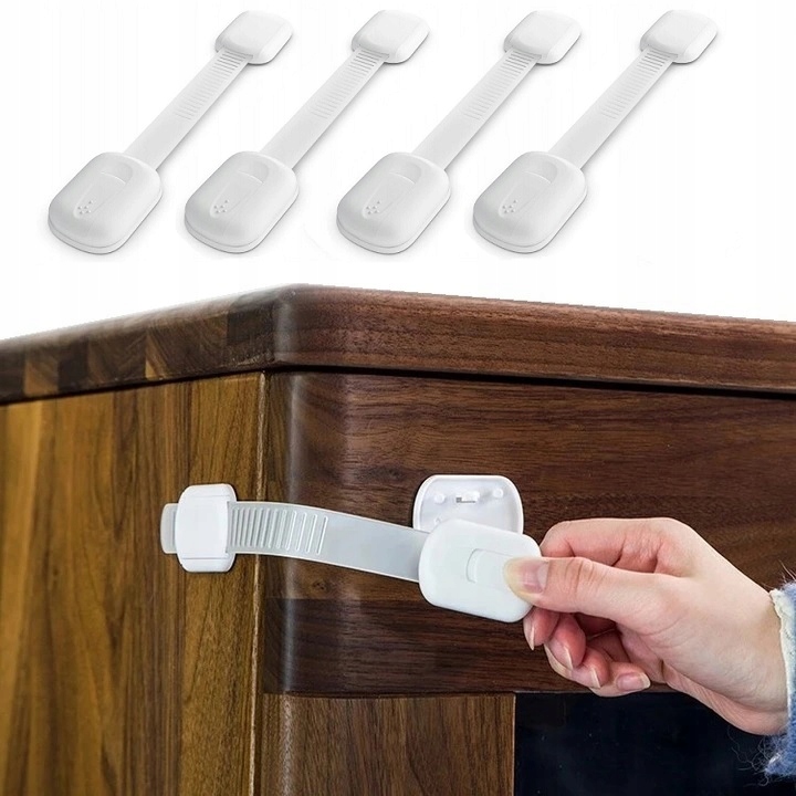 

4 X Zabezpieczenie szafek szuflady Regulowane