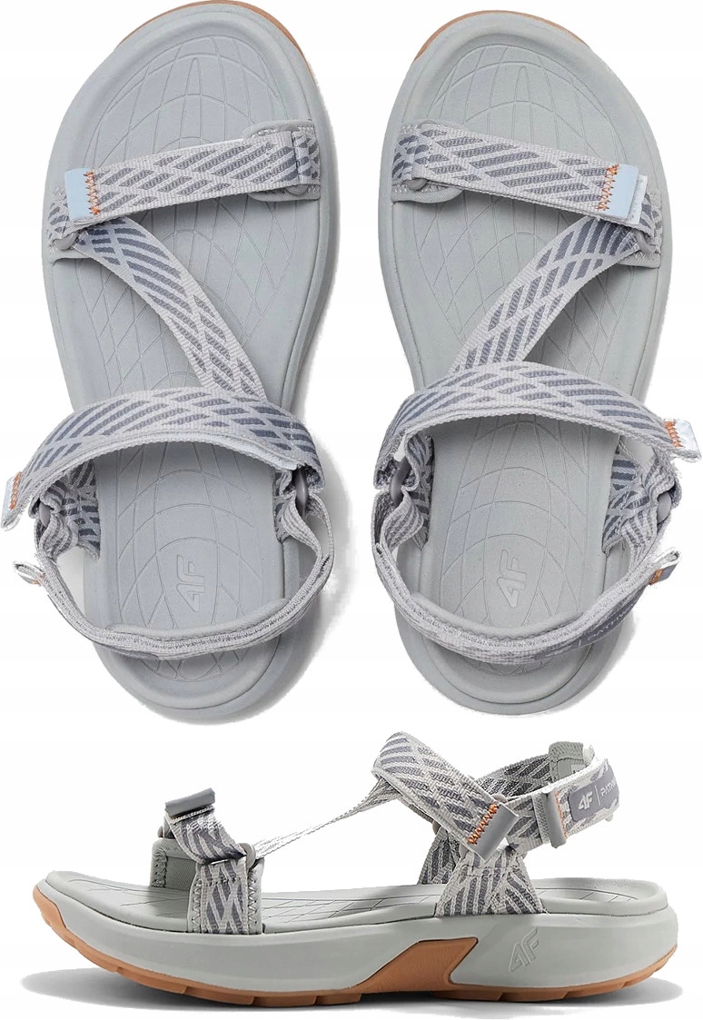 Damskie sandały 4F SANF049 26S jasny szary 38