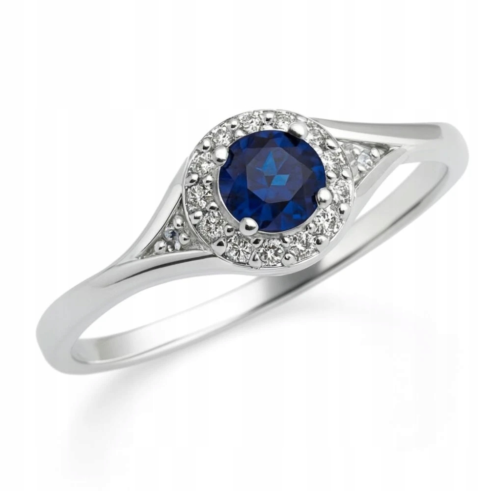 Krásný Prstýnek 925 S Osadenými Safíry Vel. 11