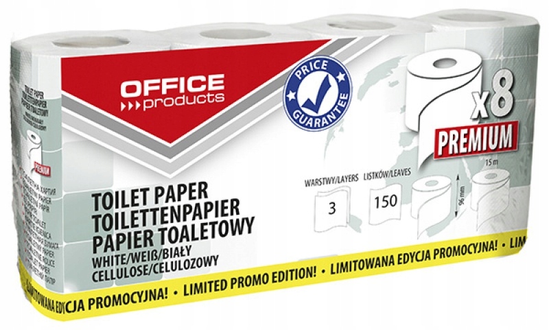 

Papier toaletowy 3-warstwowy 15m 8szt biały
