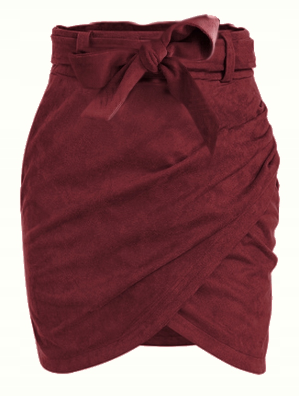 SPÓDNICA ZAMSZOWA Pasek PRZEKŁADANA MARSZCZONA M38 Wzór dominujący bez wzoru