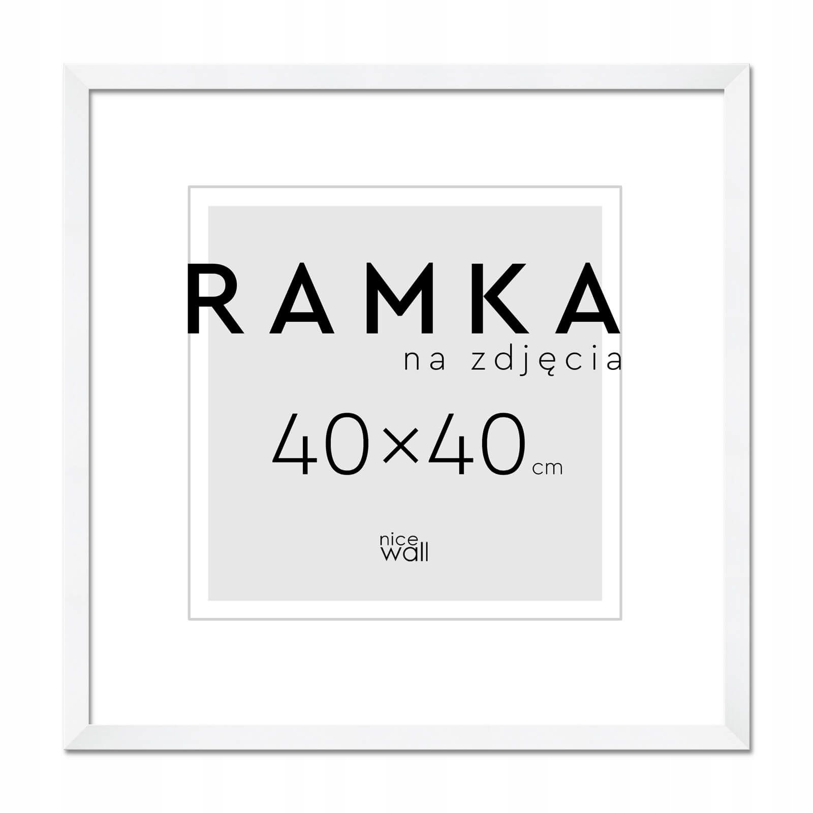 

Ramka na zdjęcia 40x40 cm Kwadratowa rama Biała