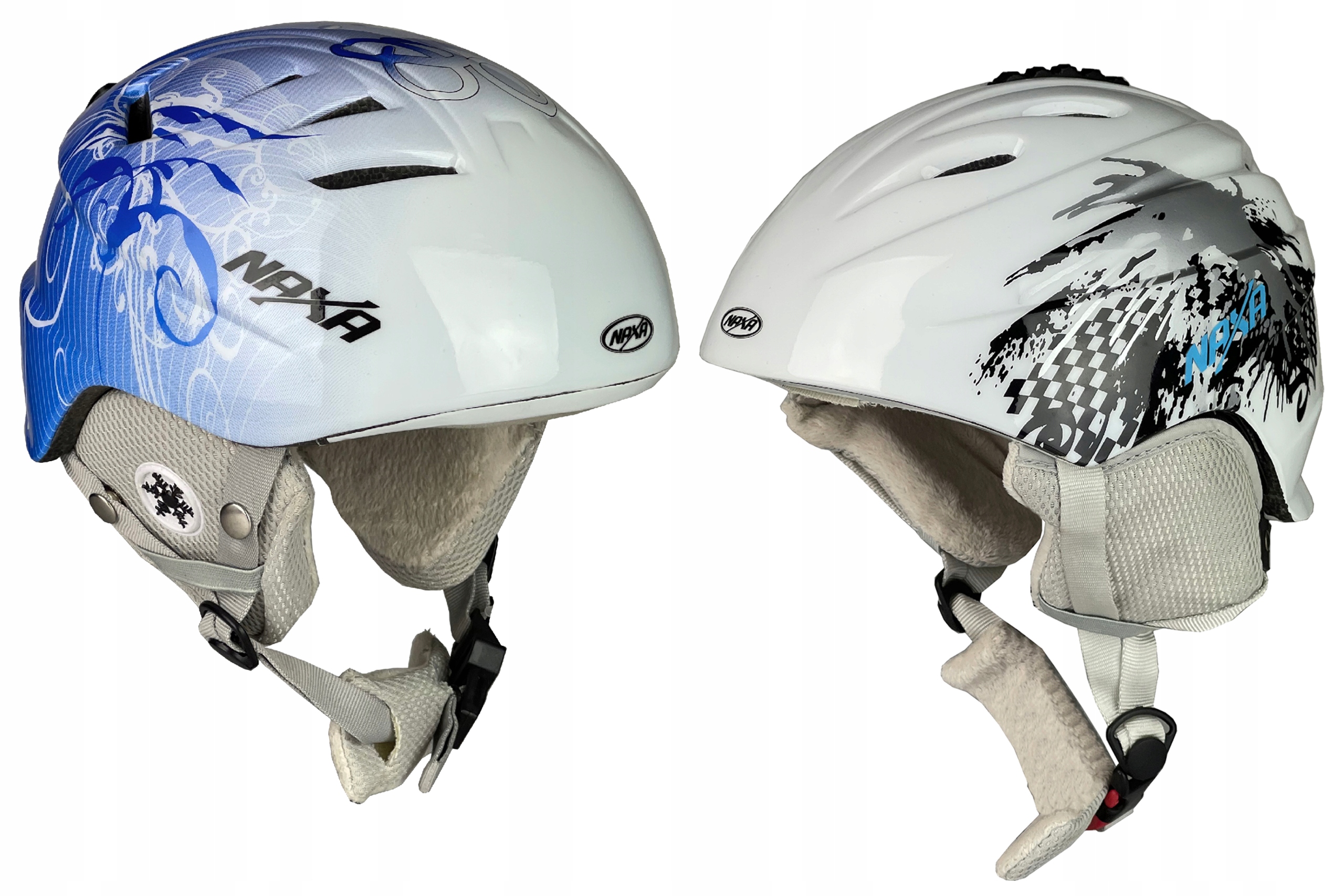 Set! 2x Lyžařská Helma Naxa SK4+SK5 Tech Inmould Regulovatelná Velikost