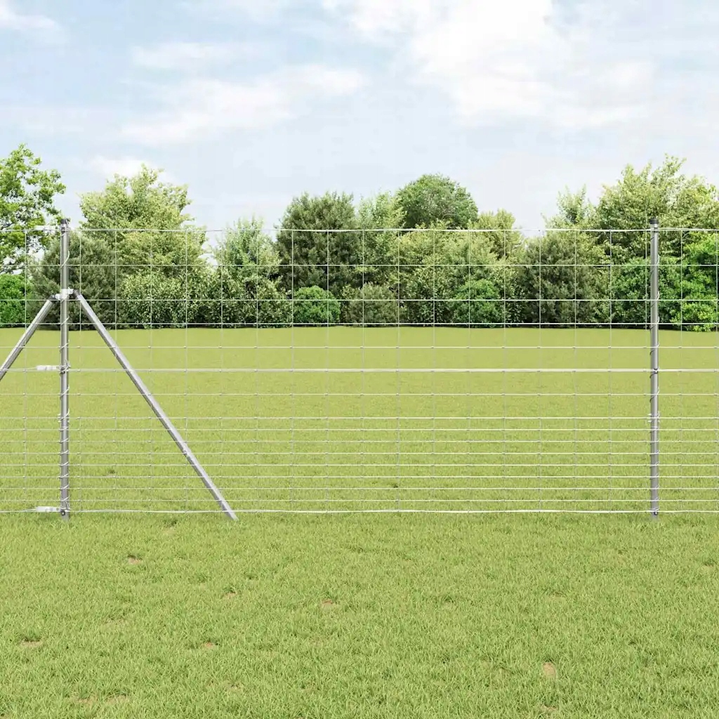 vidaXL Pastevní plot Stříbrná 25 x 1,2 m Pozinkovaná ocel