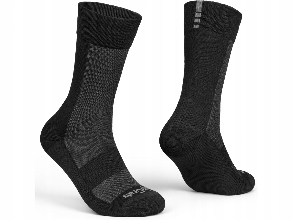 Ponožky merino GripGrab Alpine Merino High Cut Winter Socks S, černé
