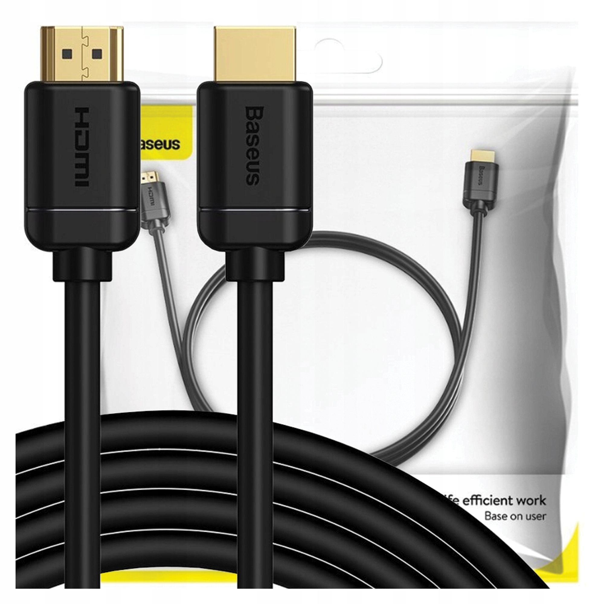 Kabel Hdmi 2.0 Baseus, 4K 60Hz, 3D, Hdr, 18Gbps, 3m (czarny)