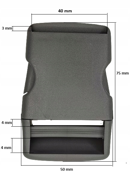 Klamra zatrzaskowa plastikowa 40 mm do paska 10 szt szary Kod producenta Klamra zatrzaskowa 40 mm / 10 szt szary