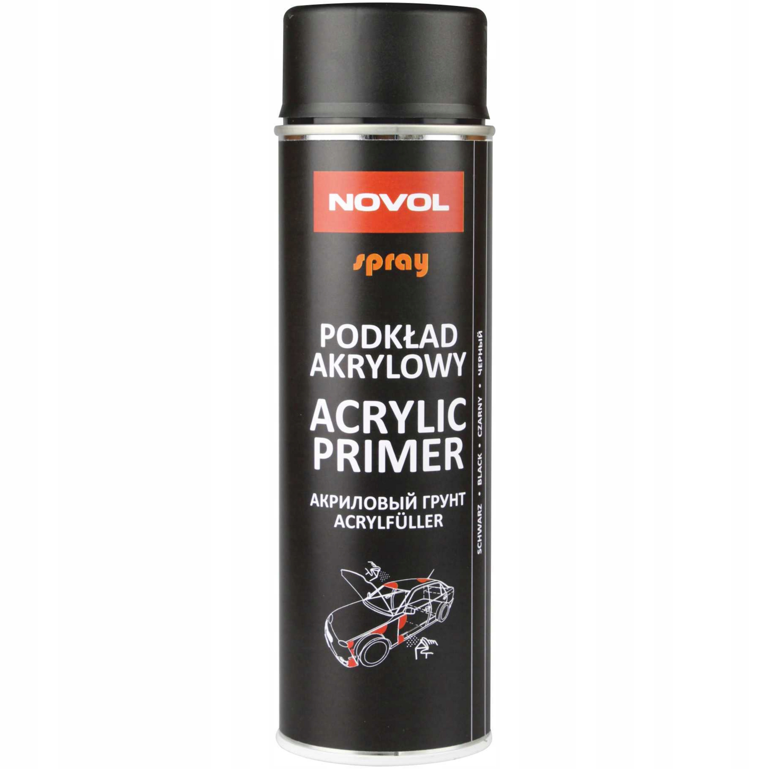 Podkład akrylowy w sprayu NOVOL Acrylic Primer czarny 500ml