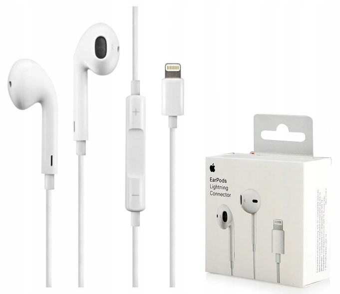 Oryginalne słuchawki Apple EarPods Złącze Lightning MMTN2ZM/A Przewodowe